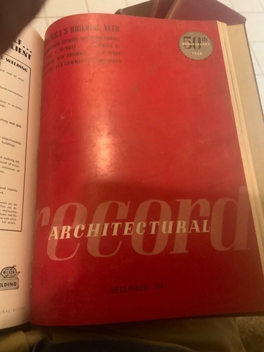 The Architectural Record Bound Magazine 4 issues 1941 July, Oct, Nov, Dec - Picture 8 of 9