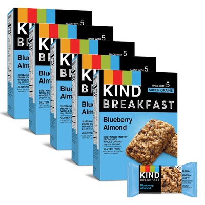 KIND Breakfast, Healthy Snack Bar, Blueberry Almond, Gluten Free Breakfast Ba...