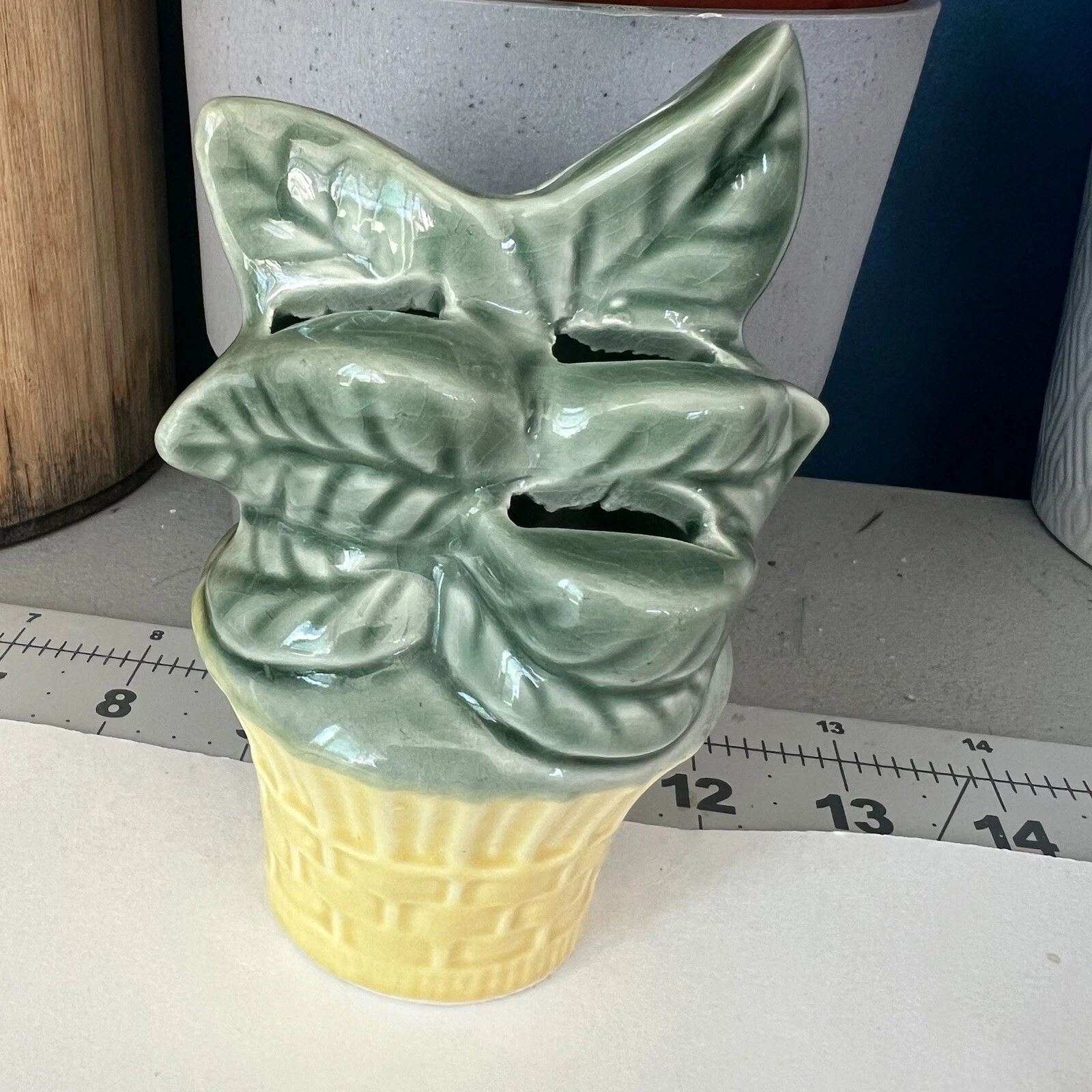 Vintage Ceramic Measuring Spoon Holder 1950s Pat Pend