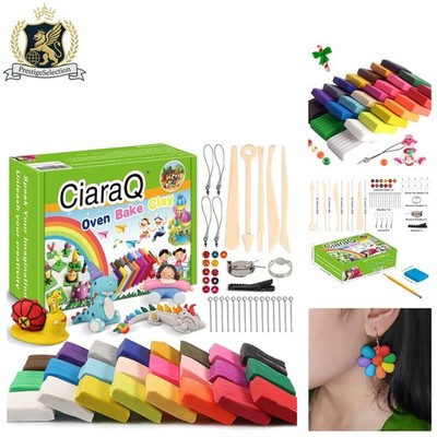 Polymer Clay Starter Kit: 24 Colors, Sculpting Tools & Baking Fun for All Ages