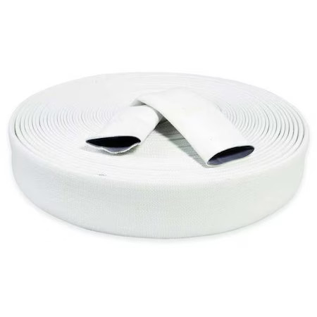 2" Id X 100 Ft Rubber Water Discharge Hose 125 Psi Wt, 1Zmu4