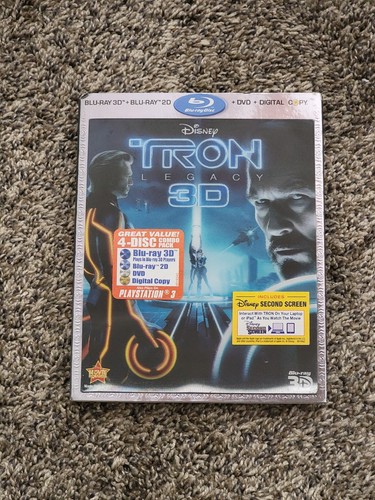 Tron Legacy Blu-ray/DVD, 2011 4-Disc Set Includes 3D Digital Copy *No 3D Glasses