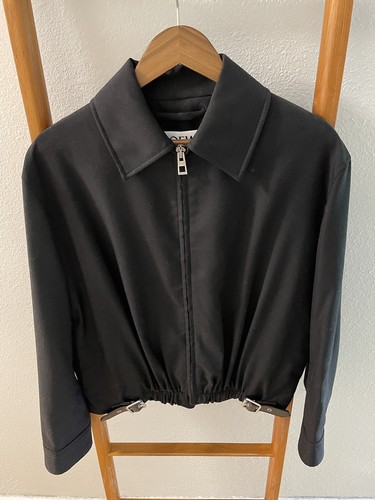 LOEWE FW25 Belted Wool Zip Jacket Sz 42EU