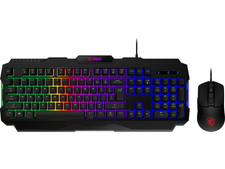 MSI Forge GK100 Combo   Gaming RGB Keyboard  Mouse Set, 19-Key Anti-Ghosting,