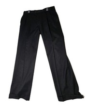 Brooks Brothers Mens Wool Dress Pants Charcoal W37 L32 Pleated Cuffed
