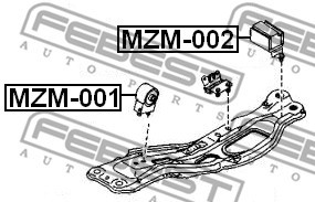 ENGINE MOUNTING FOR MAZDA FEBEST MZM-001 FITS FRONT - Picture 3 of 8