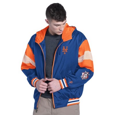Men's Pro Player Royal/Orange New York Mets Legacy Lightweight Full-Zip Hooded