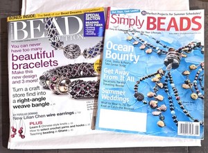 2 Bead & Button & simply Beads Magazines Jewelry Making October June 2008 LOT