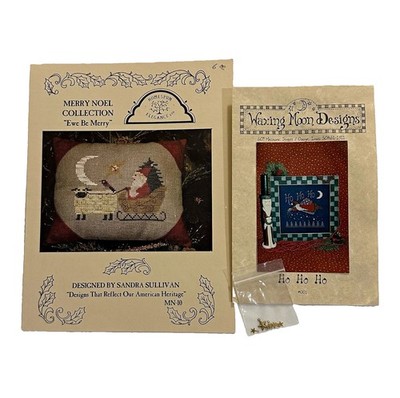 Homespun Elegance Waxing Moon Designs+Charms Cross Stitch Lot of 2 New Free Ship