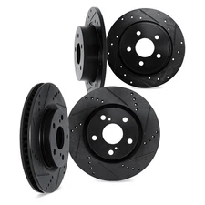 For Acura TLX 15-20 DFC Premium Drilled & Slotted Front & Rear Brake Rotor Set