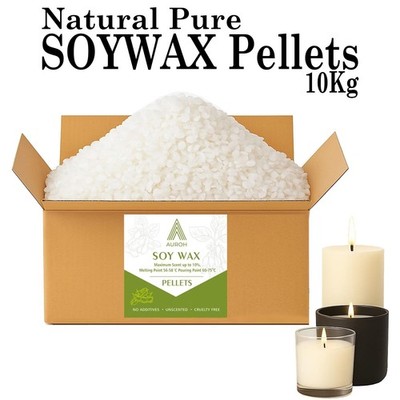 10 kg Premium Sojawachspellets | 100 % natürliches sauber brennendes Kerzenherstellungswachs UK