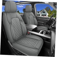Car Seat Cover Custom Fit for Dodge Ram 1500 2500 Full Set Curved Rear Grey
