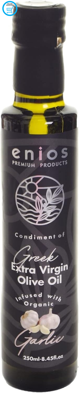 Garlic Infused Greek Extra Virgin Olive Oil 250Ml. 100% Natural. No Flavourings.