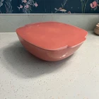 RARE Vintage PYREX Pink Desert Dawn Dusty Rose Hostess Serving Dish