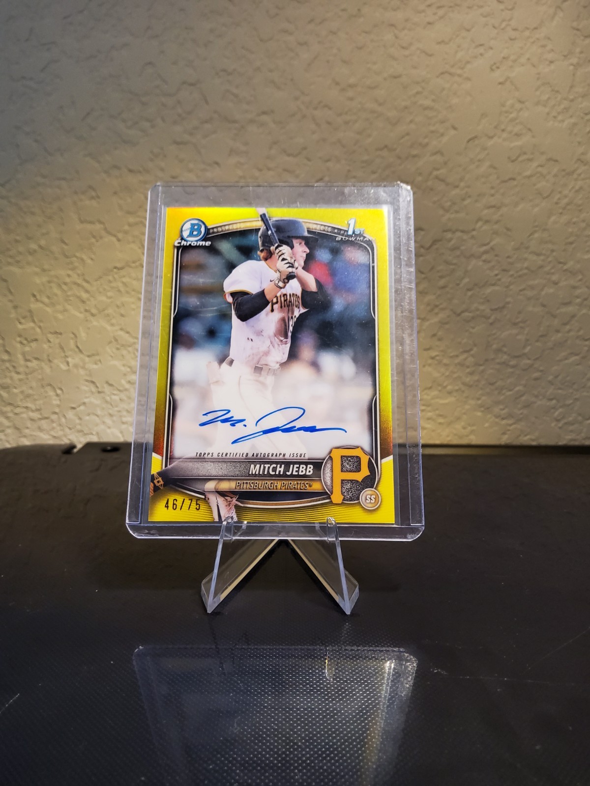 Mitch Jebb 1st Bowman Yellow Refractor Auto /75 - 2025 Bowman Chrome