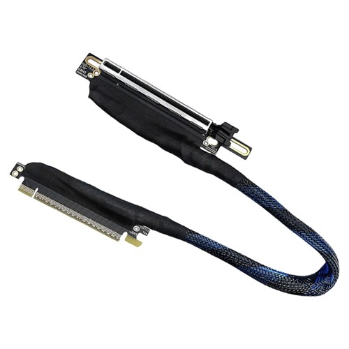 PCIe 5.0 Compatible GPU Extension Cord 270 Degree Right Angle Routing Braided - Photo 7/12