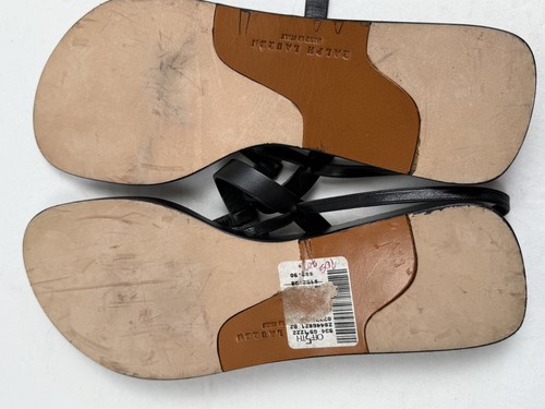 Ralph Lauren Sport Shoes Womens Size 9 Leather Strappy Wedge Sandals Slip On - Picture 7 of 7