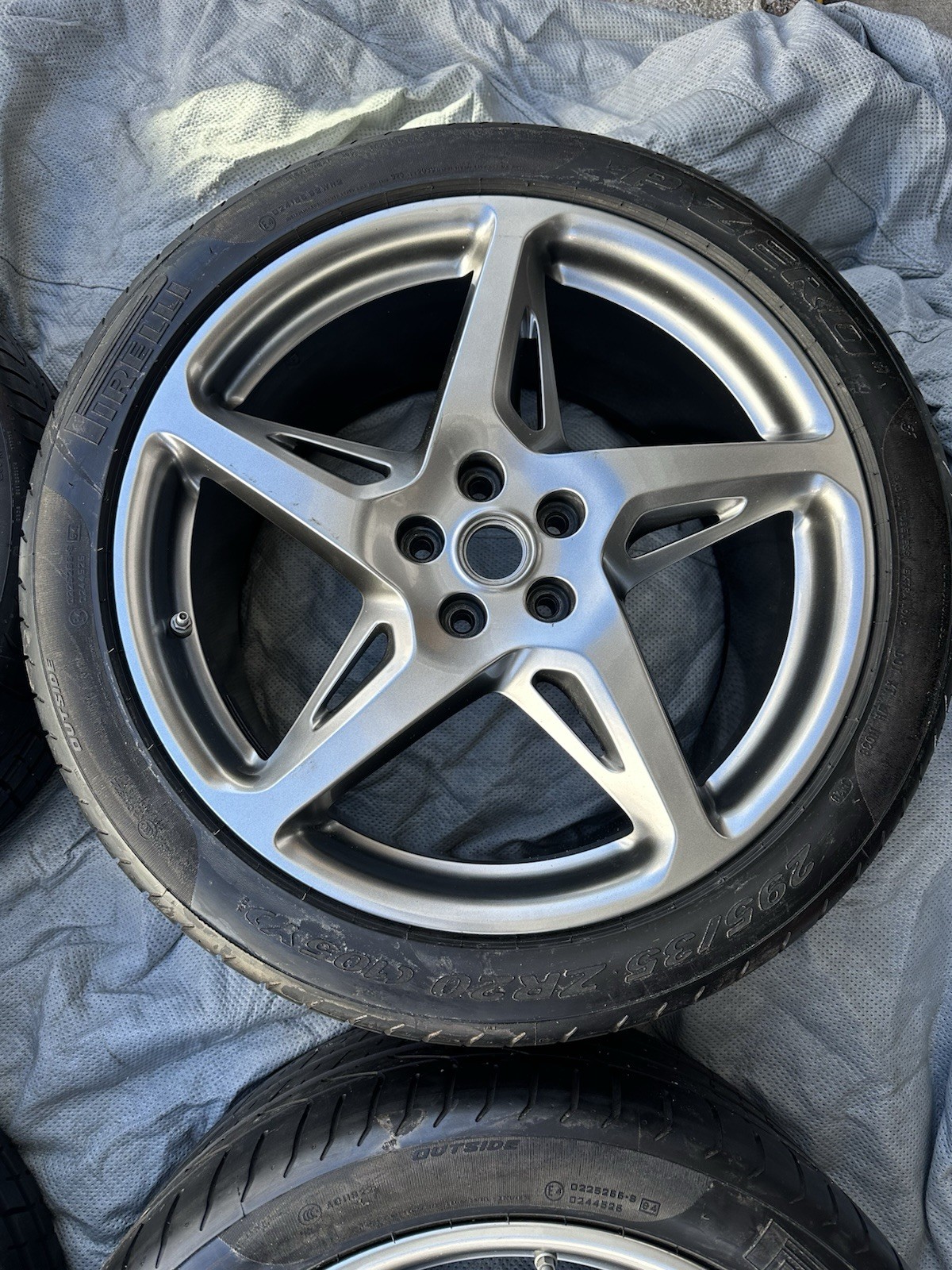 2010-2015 OEM Factory Ferrari 458 Wheels Rims Tires 20" Shadow Chrome