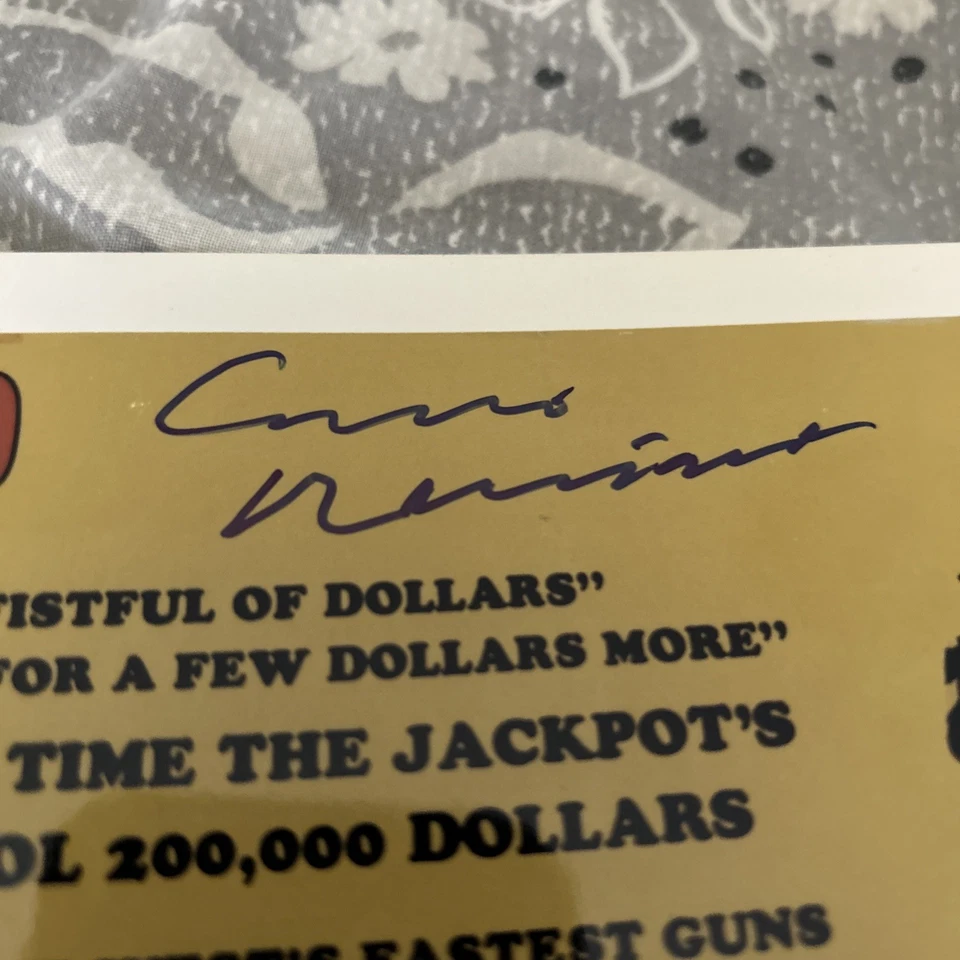 signed ennio morricone autograph The Good The Bad The Ugly Clint Eastwood 10x8 Foto 2 de 2