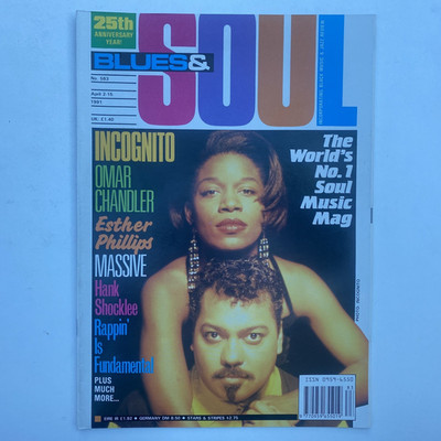 BLUES & SOUL Magazine-Issue # 583 - INCOGNITO / HANK SHOCKLEE / ESTHER PHILLIPS