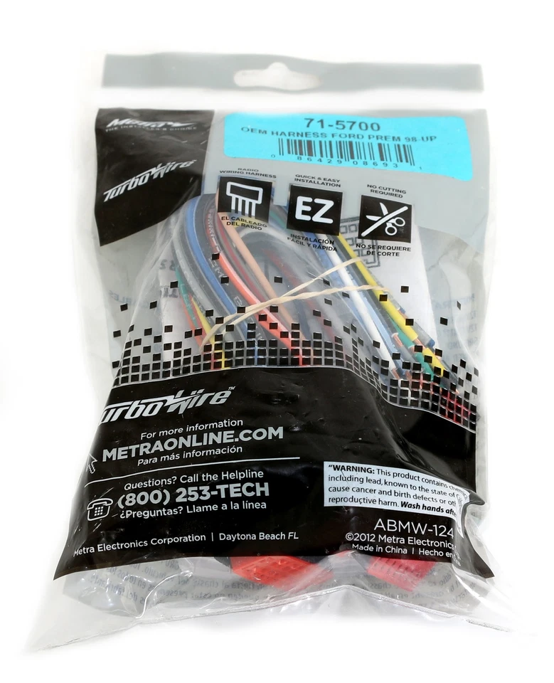 Metra Wire Harness Ford Mercury Car Truck 1998-11 71-5700 World Plug Mach - Image 3 of 4