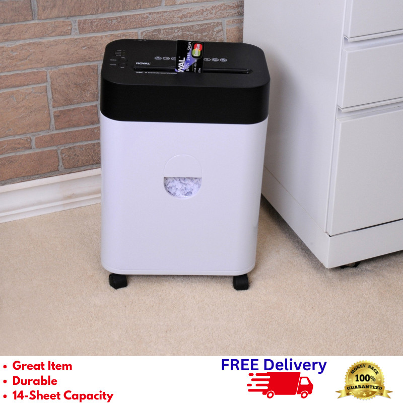 14-Sheet Micro-Cut Paper Shredder Home Office Shredder 20 Mi