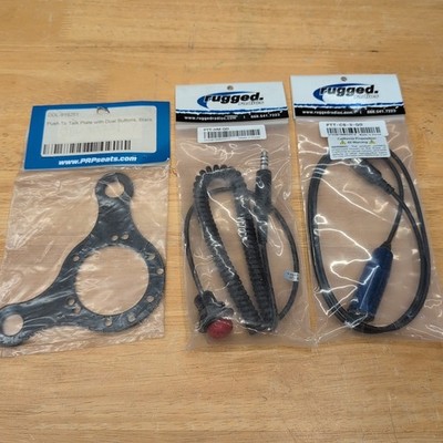 Rugged Radios Hole Mount Steering Wheel QD Push to Talk Kit PTT-HM-QD-KIT + Brkt