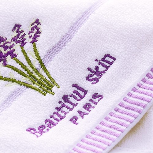 100% Cotton Lavender Floral Hand Towels Set of 2 for Bathroom 13.8"x29.5" (Wh... - Picture 7 of 7