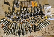 Assorted 45 Wheel Lug Nuts and 50 Lug Studs 8 Caps Shop