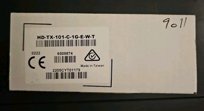 CRESTRON HD-TX-101-C-1G-E-W-T Wall Plate Transmitter - White (6509874)