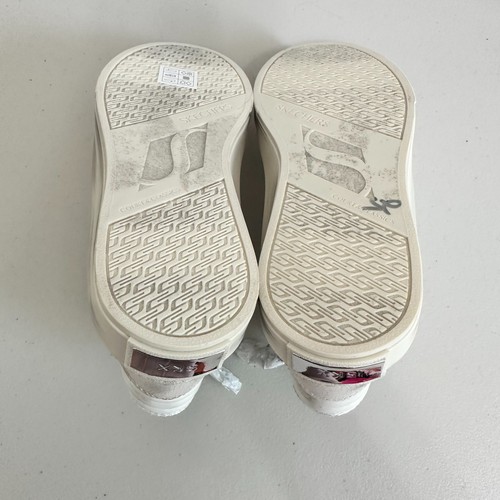 NEW SKECHERS COURT & CLASSIC SKX WHITE AND METALLIC PINK HI-TOP SNEAKERS SZ 7 - Picture 5 of 12