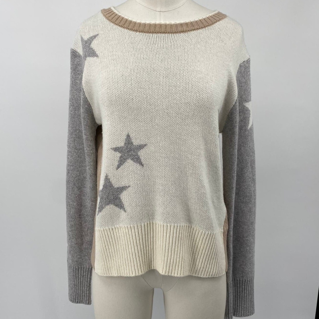 Splendid Mally Star Pattern Sweater Crewneck Cott… - image 2