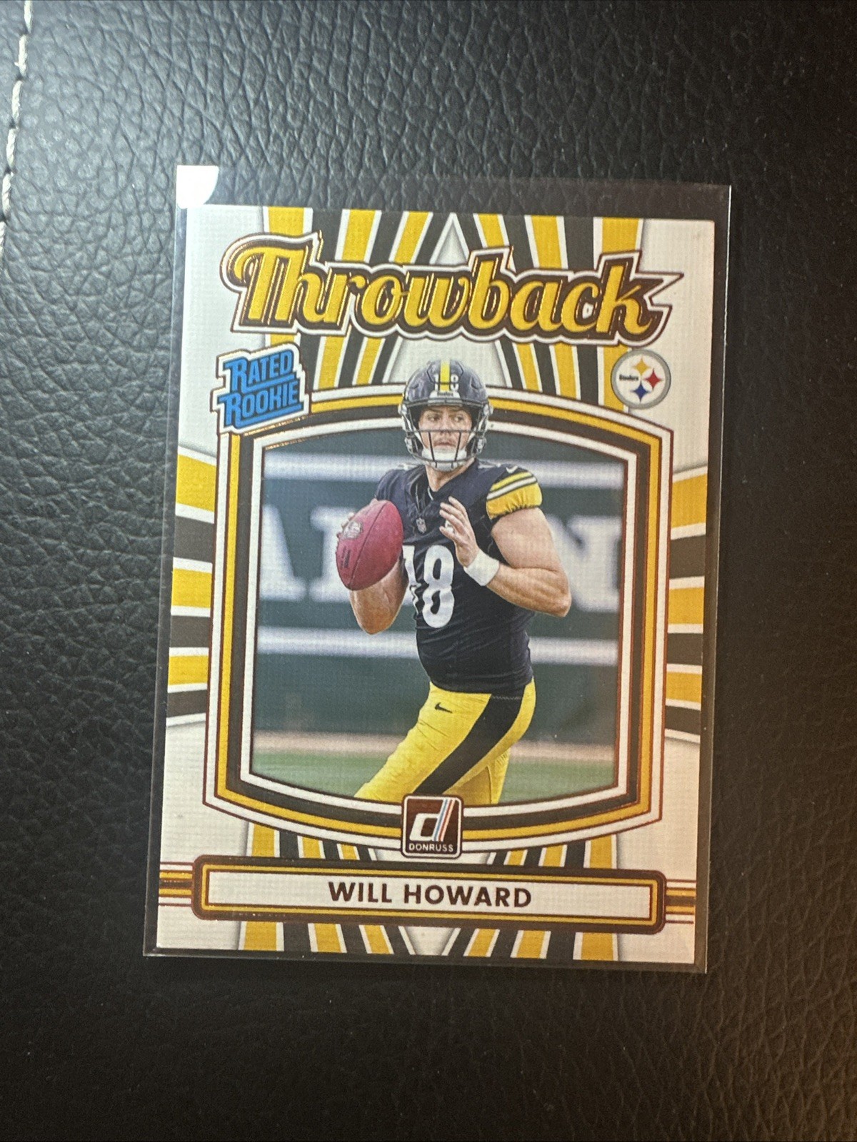 Will Howard 2025 Donruss Throwback Rated Rookie #30 Pittsburgh Steelers