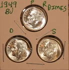 1949 P D S Roosevelt Dimes! BU!  490525