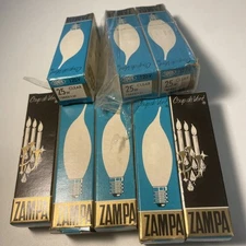Zampa Vintage 25W clear Candelabra Bulbs 120v 8 Bulbs