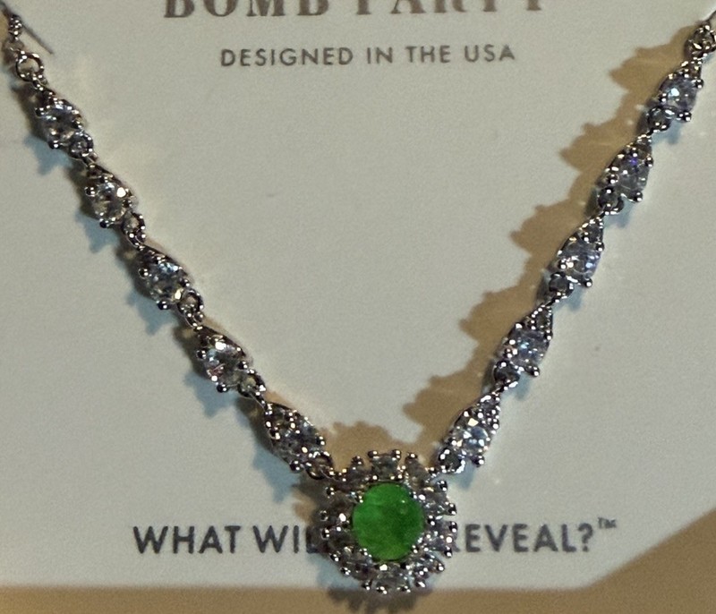 Bomb Party Necklace August 2023 “Ultimate Threads” Rhodium Plated