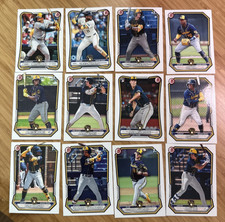 2026 Bowman Baseball MILWAUKEE BREWERS Card Team Set