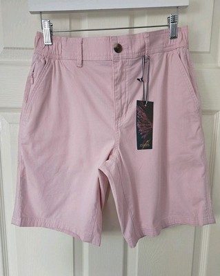 Joules Dockside Chino Shorts Mens Size 32'' Pink Cotton Blend Zip Pocket BNWT 