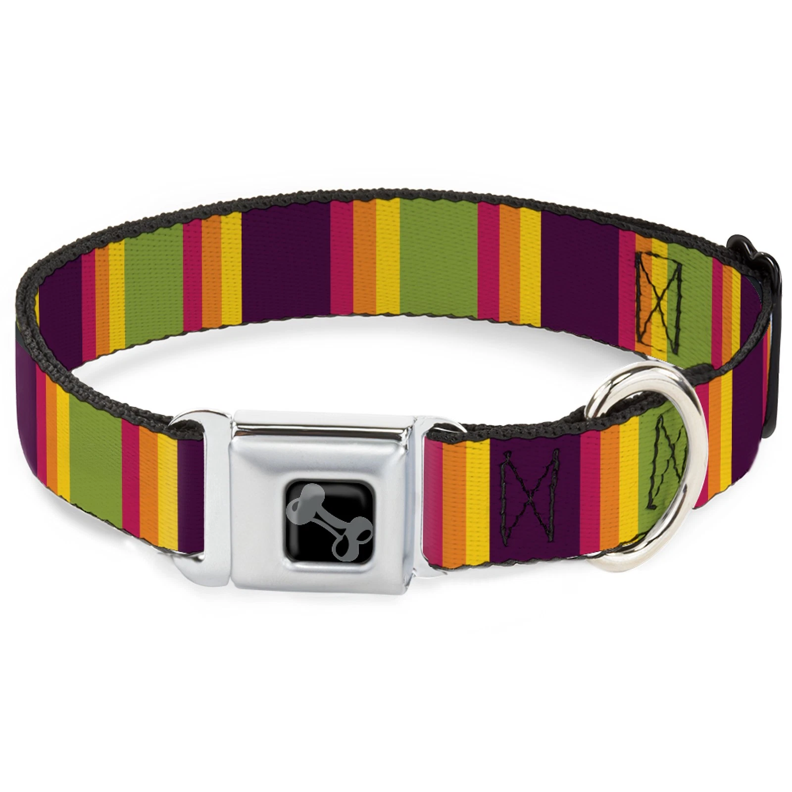 Dog Collar Bone Summer Essentials Color Block 7 Medium 11-16.5" (US IMPORT)