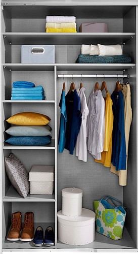 Inneneinteilung Zubehör für Wimex Kleiderschrank 110x50x150cm Dekor Leinen grau - Bild 4 von 4