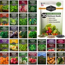 Survival Garden Seeds Home Garden Collection Vegetable Seed Vault - Non-GMO Heir