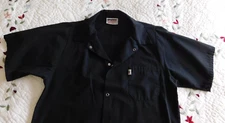 Uncommon Threads Utility Kitchen Chef Black Shirt Size S Short Sleeves