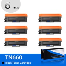 6 Pack TN660 Toner Cartridge for Brother MFC-L2707DW MFC-L2720DW MFC-L2740DW