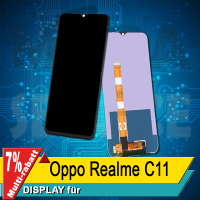 Display Für Oppo Realme C11 RMX2185 Komplettes Bildschirm Lcd Touch Schwarz