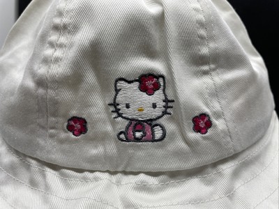 Vintage Sanrio Hello Kitty White Bucket Hat Summer Beach  display picture 1