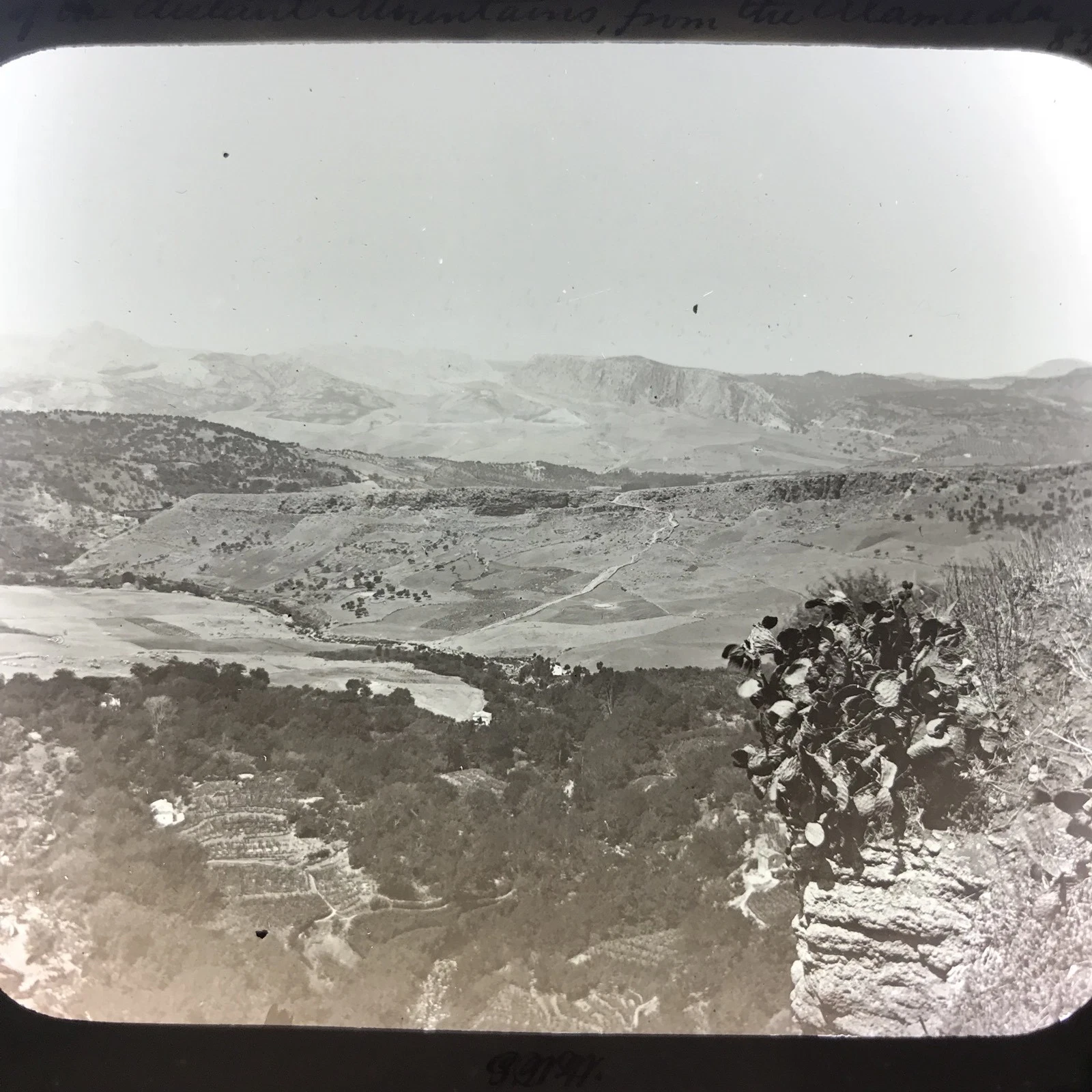 The Distant Mountains From Alameda C1900 Antique Magic Lantern Glass Slide Photo