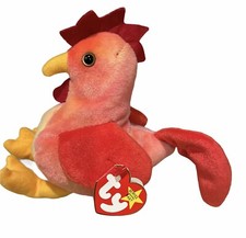 Ty Beanie Babies Strut the Rooster Tag Error March 8th 1996 Rare Retired