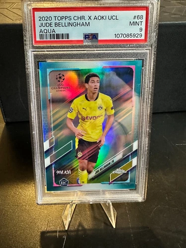 2020 Topps Chrome x Aoki Aqua Refractor Jude Bellingham RC  /150 PSA 9