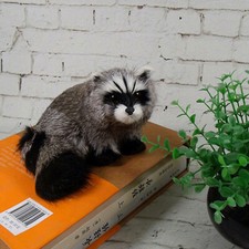 Realistic Raccoon Lifelike Plush Toy Doll Model Cute Furry Animal Decor Gift Hot