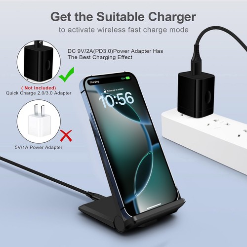 30W Fast Wireless Charger Stand Charging Dock For Samsung Galaxy S25 S24 S23 S22 - Picture 9 of 14